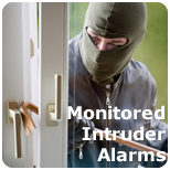 Monitored intruder alarm